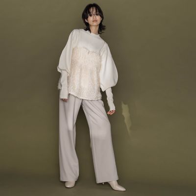 ボリューム×フィットクルーネックニットプルオーバー≪手洗い可能≫
