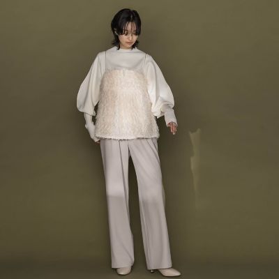 ボリューム×フィットクルーネックニットプルオーバー≪手洗い可能≫