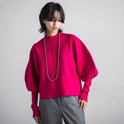 ボリューム×フィットクルーネックニットプルオーバー≪手洗い可能≫