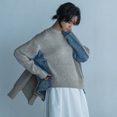 デニムドッキングニットプルオーバー≪手洗い可能≫ | MAYSON