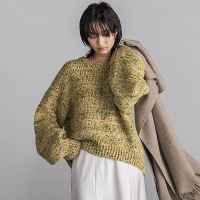WEB限定】ラメ混ファンシーヤーンニットプルオーバー≪手洗い