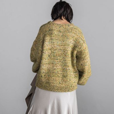 WEB限定】ラメ混ファンシーヤーンニットプルオーバー≪手洗い