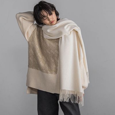 【ＷＥＢ限定】シャギージャガード柄切替ニットプルオーバー≪手洗い可能≫