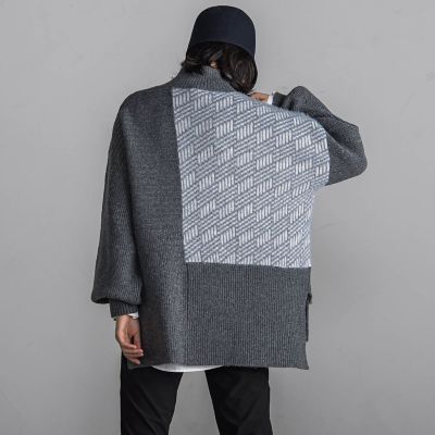 【ＷＥＢ限定】シャギージャガード柄切替ニットプルオーバー≪手洗い可能≫