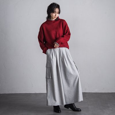 【ＷＥＢ限定】鹿の子編み配色ニットプルオーバー≪洗濯機で洗える≫