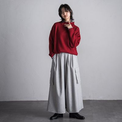 【ＷＥＢ限定】鹿の子編み配色ニットプルオーバー≪洗濯機で洗える≫