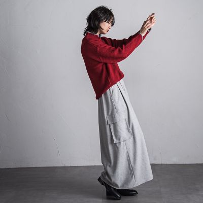 【ＷＥＢ限定】鹿の子編み配色ニットプルオーバー≪洗濯機で洗える≫
