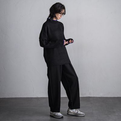 【ＷＥＢ限定】鹿の子編み配色ニットプルオーバー≪洗濯機で洗える≫