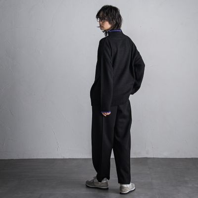 【ＷＥＢ限定】鹿の子編み配色ニットプルオーバー≪洗濯機で洗える≫