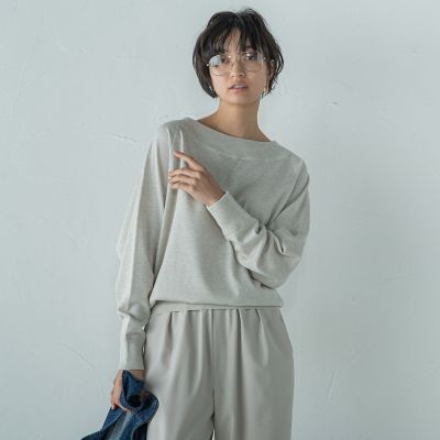 Ｖガゼットドルマンニットプルオーバー≪手洗い可能≫