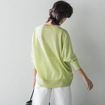 【新色追加】LEVITAシアーVネックドルマンニットプルオーバー≪手洗い可能≫ 新色追加】LEVITAシアーVネックドルマンニットプルオーバー
