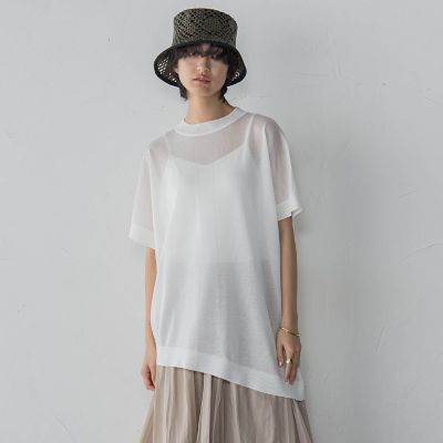 ＢＡＣＫ釦アシンメトリーニットプルオーバー≪手洗い可能≫