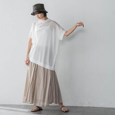 ＢＡＣＫ釦アシンメトリーニットプルオーバー≪手洗い可能≫