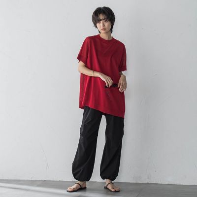 ＢＡＣＫ釦アシンメトリーニットプルオーバー≪手洗い可能≫