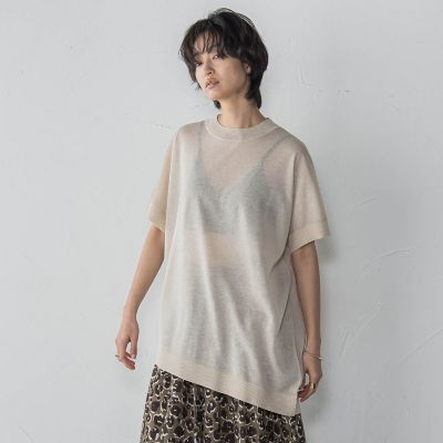 ＢＡＣＫ釦アシンメトリーニットプルオーバー≪手洗い可能≫