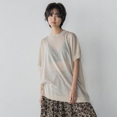 ＢＡＣＫ釦アシンメトリーニットプルオーバー≪手洗い可能≫