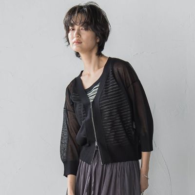 【極美品】MISSONI ヴィンテージ ジグザグVネックカーディガン 総柄 Rocky Monroe カーディガン オーバーサイズ 総柄Vネックニット