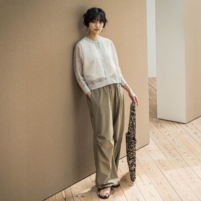 透かし柄編みニットカーディガン≪手洗い可能≫
