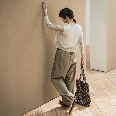 透かし柄編みニットカーディガン≪手洗い可能≫