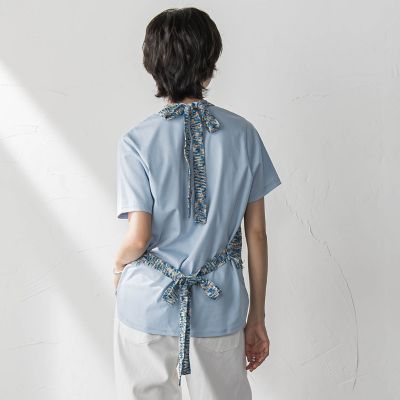 ループカスリヤーンホルターネックビスチェ≪手洗い可能≫