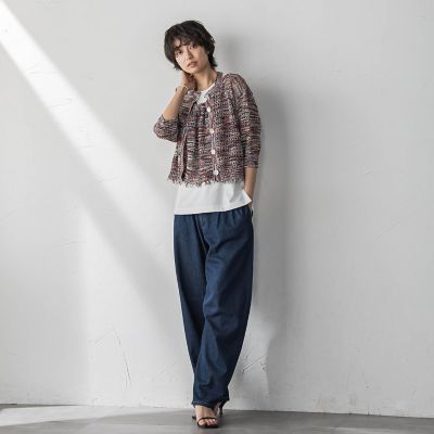 ループカスリヤーンホルターネックビスチェ≪手洗い可能≫
