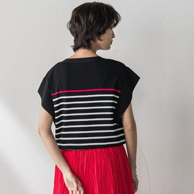 ☆美品☆aimeine エメイン　ジャガードフレンチスリーブニット ダークグレー ☆美品☆aimeine エメイン ジャガードフレンチスリーブニット