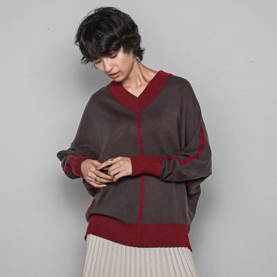 新色追加】今日の気分で着回せるリバーシブルニット≪手洗い可能