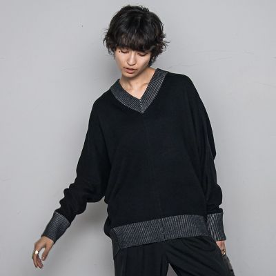 MAYSON GREY（Women）/メイソングレイ 今日の気分で着回せるリバーシブルニット&#8810;手洗い可能&#8811; 04ブラック トップス【三越伊勢丹/公式】