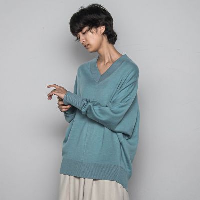 MAYSON GREY（Women）/メイソングレイ 今日の気分で着回せるリバーシブルニット&#8810;手洗い可能&#8811; 07ブルー トップス【三越伊勢丹/公式】