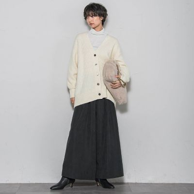 新色追加】フラッフィーVネックニットカーディガン≪手洗い可能