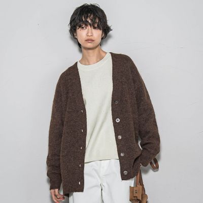 新色追加】フラッフィーVネックニットカーディガン≪手洗い可能