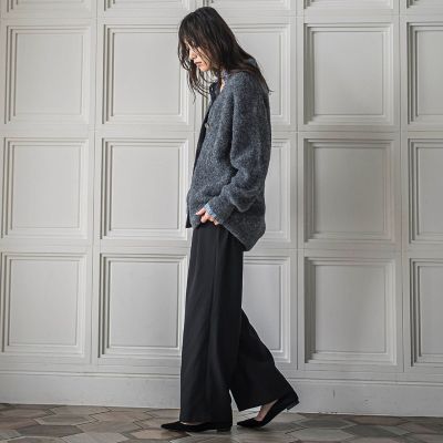 新色追加】フラッフィーVネックニットカーディガン≪手洗い可能