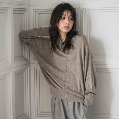 Vネックコクーンニットプルオーバー≪手洗い可能≫ | MAYSON GREY