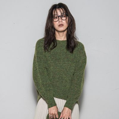 ＜MAYSON GREY（Women）＞フラッフィークルーネックニット≪手洗い可能≫