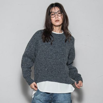 フラッフィークルーネックニット≪手洗い可能≫ | MAYSON GREY（Women