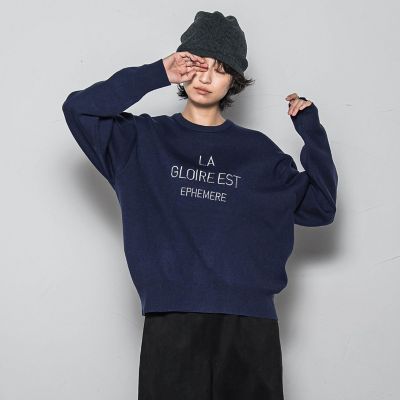 WEB限定】刺繍ロゴニットプルオーバー≪洗濯機で洗える≫ | MAYSON