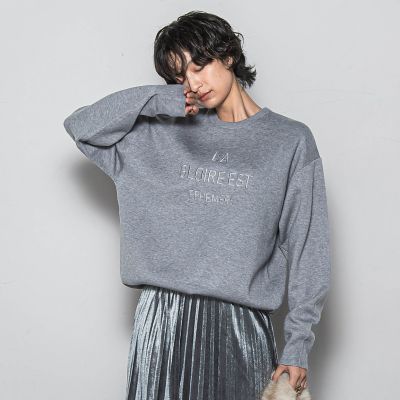 ＜MAYSON GREY（Women）＞【ＷＥＢ限定】刺繍ロゴニットプルオーバー≪洗濯機で洗える≫