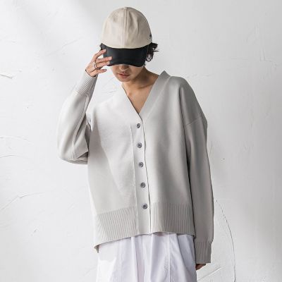 スポンディッシュVネックニットカーディガン≪洗濯機で洗える