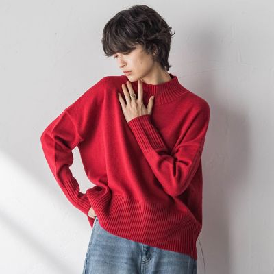 STONE  13AW ニット 赤 ハイネックシンプルニット≪手洗い可能≫ | MAYSON GREY（Women