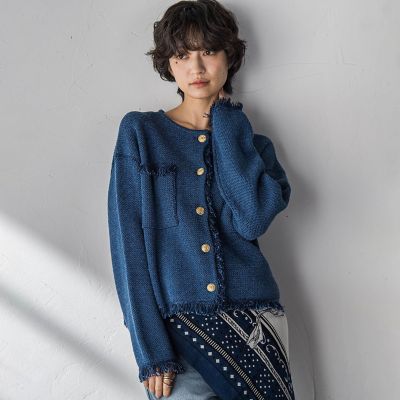 デニムライクニットジャケット | MAYSON GREY (Women)/メイソングレイ