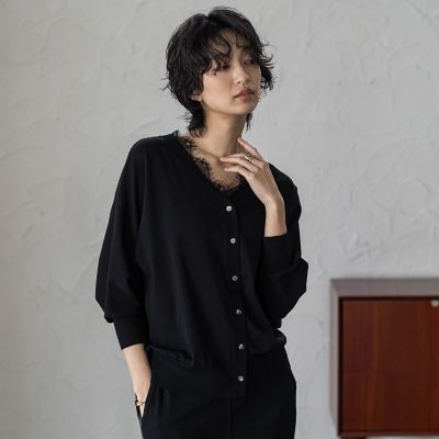 ＜MAYSON GREY（Women）＞２ＷＡＹレースネックニットプルオーバー