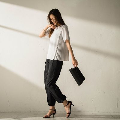 kai　ミセス２枚セット 2WAYジョーゼットサイドプリーツブラウス≪手洗い可能