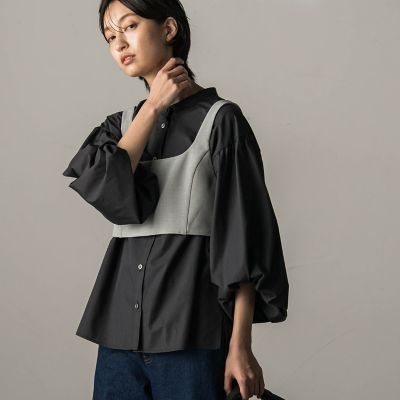 アダムエロペ ダブルクロス ビスチェ ダブルクロスBACK釦ビスチェ≪洗濯機で洗える≫ | MAYSON GREY