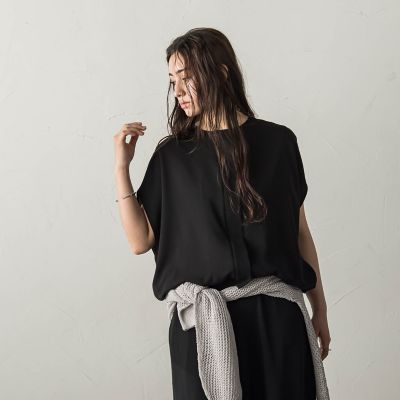 ＜MAYSON GREY（Women）＞ｅｇｇシルエットドロストヘムジョーゼットブラウス≪手洗い可能≫