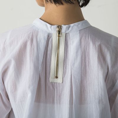 コットンシアーカシュスリーブブラウス≪手洗い可能≫