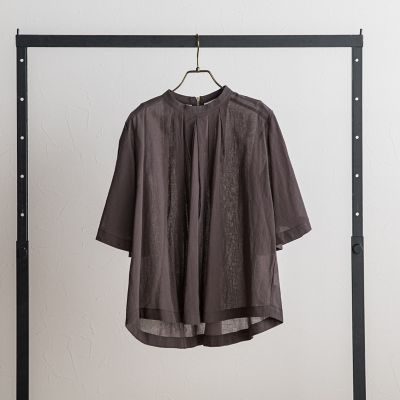 コットンシアーカシュスリーブブラウス≪手洗い可能≫