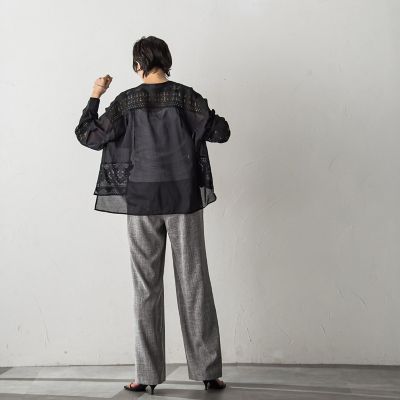 レース切替クロップドシャツ | MAYSON GREY（Women）/メイソン