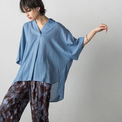 【ＷＥＢ限定カラーあり】バックタックドルマンスキッパーシャツ≪手洗い可能≫
