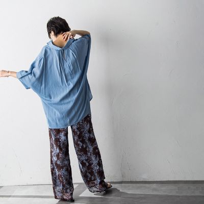 【ＷＥＢ限定カラーあり】バックタックドルマンスキッパーシャツ≪手洗い可能≫