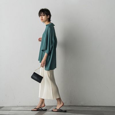 【ＷＥＢ限定カラーあり】バックタックドルマンスキッパーシャツ≪手洗い可能≫